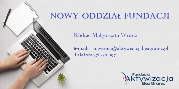 Kolejny Oddział Fundacji  na mapie Polski - Kielce i woj. świętokrzyskie